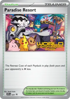 Paradise Resort Promo card from Scarlet & Violet Black Star Promos
