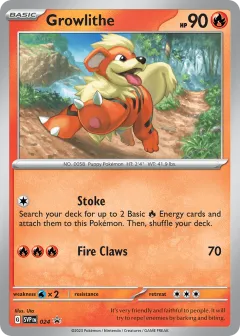 Growlithe Promo card from Scarlet & Violet Black Star Promos