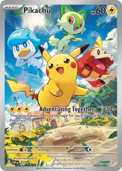Pikachu Promo card from Scarlet & Violet Black Star Promos