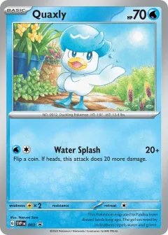 Quaxly Promo card from Scarlet & Violet Black Star Promos