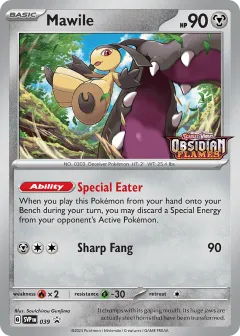 Mawile Promo card from Scarlet & Violet Black Star Promos