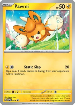 Pawmi Promo card from Scarlet & Violet Black Star Promos