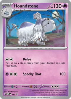 Houndstone Promo card from Scarlet & Violet Black Star Promos