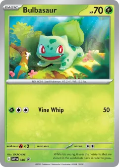 Bulbasaur Promo card from Scarlet & Violet Black Star Promos