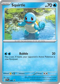 Squirtle Promo card from Scarlet & Violet Black Star Promos