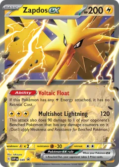 Zapdos ex Promo card from Scarlet & Violet Black Star Promos