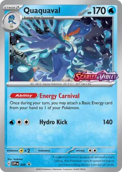 Quaquaval Promo card from Scarlet & Violet Black Star Promos