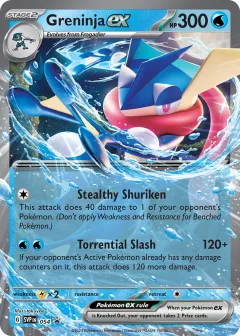 Greninja ex Promo card from Scarlet & Violet Black Star Promos