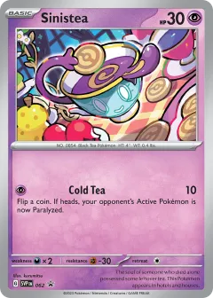 Sinistea Promo card from Scarlet & Violet Black Star Promos