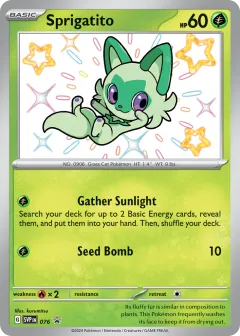 Sprigatito Promo card from Scarlet & Violet Black Star Promos