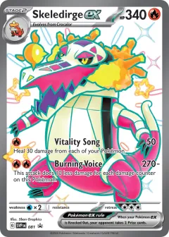 Skeledirge ex Promo card from Scarlet & Violet Black Star Promos