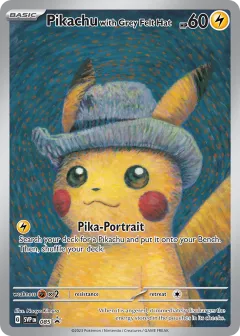 Pikachu with Grey Felt Hat Promo card from Scarlet & Violet Black Star Promos