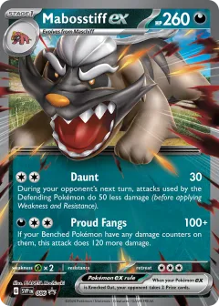 Mabosstiff ex Promo card from Scarlet & Violet Black Star Promos