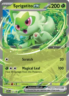 Sprigatito ex Promo card from Scarlet & Violet Black Star Promos