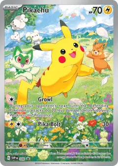 Pikachu Promo card from Scarlet & Violet Black Star Promos