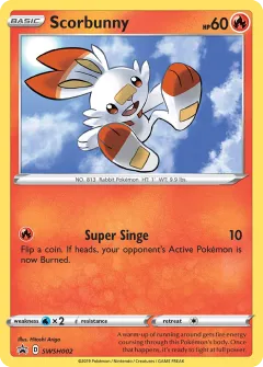 Scorbunny Promo card from SWSH Black Star Promos
