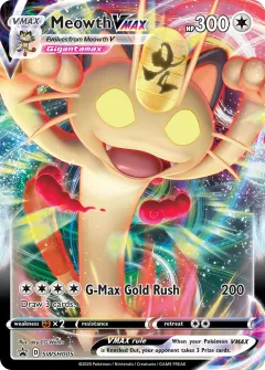 Meowth VMAX Promo card from SWSH Black Star Promos