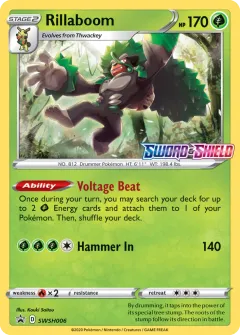 Rillaboom Promo card from SWSH Black Star Promos