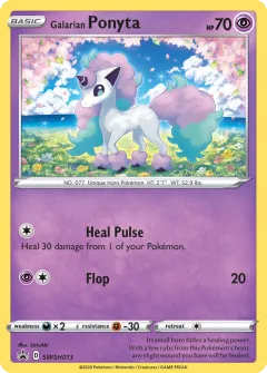 Galarian Ponyta Promo card from SWSH Black Star Promos