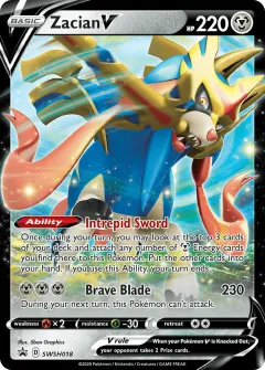 Zacian V Promo card from SWSH Black Star Promos