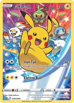 Pikachu Promo card from SWSH Black Star Promos