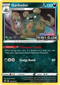 Garbodor Promo card from SWSH Black Star Promos