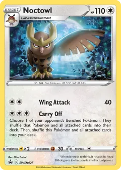 Noctowl Promo card from SWSH Black Star Promos