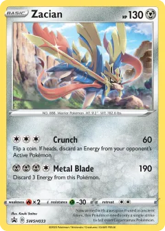Zacian Promo card from SWSH Black Star Promos
