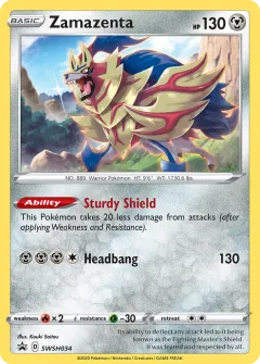 Zamazenta Promo card from SWSH Black Star Promos
