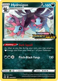 Hydreigon Promo card from SWSH Black Star Promos