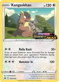 Kangaskhan Promo card from SWSH Black Star Promos