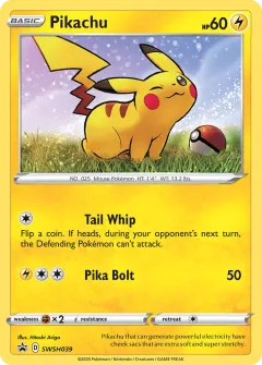 Pikachu Promo card from SWSH Black Star Promos