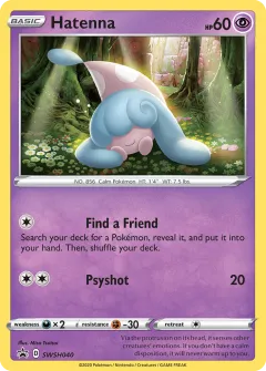 Hatenna Promo card from SWSH Black Star Promos