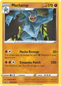 Machamp Promo card from SWSH Black Star Promos