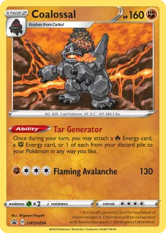 Coalossal Promo card from SWSH Black Star Promos