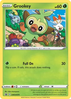 Grookey Promo card from SWSH Black Star Promos