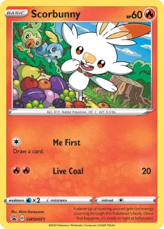 Scorbunny Promo card from SWSH Black Star Promos
