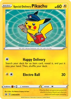 Special Delivery Pikachu Promo card from SWSH Black Star Promos