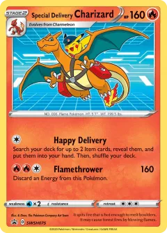 Special Delivery Charizard Promo card from SWSH Black Star Promos