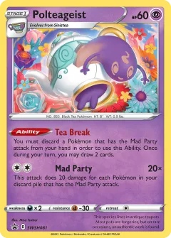 Polteageist Promo card from SWSH Black Star Promos