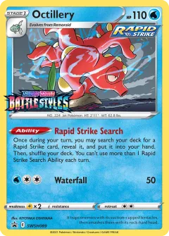 Octillery Promo card from SWSH Black Star Promos