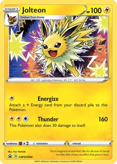 Jolteon Promo card from SWSH Black Star Promos