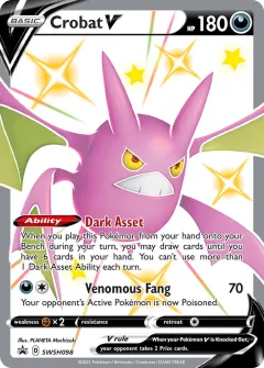 Crobat V Promo card from SWSH Black Star Promos