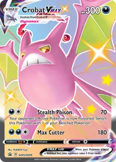 Crobat VMAX Promo card from SWSH Black Star Promos