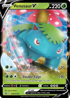 Venusaur V Promo card from SWSH Black Star Promos