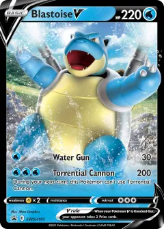 Blastoise V Promo card from SWSH Black Star Promos