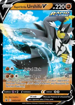 Rapid Strike Urshifu V Promo card from SWSH Black Star Promos