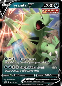 Tyranitar V Promo card from SWSH Black Star Promos