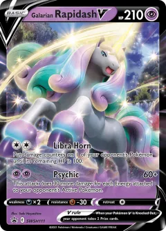 Galarian Rapidash V Promo card from SWSH Black Star Promos