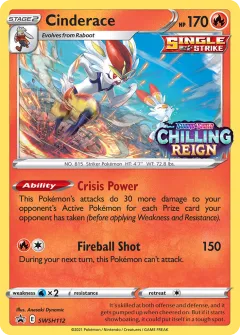 Cinderace Promo card from SWSH Black Star Promos